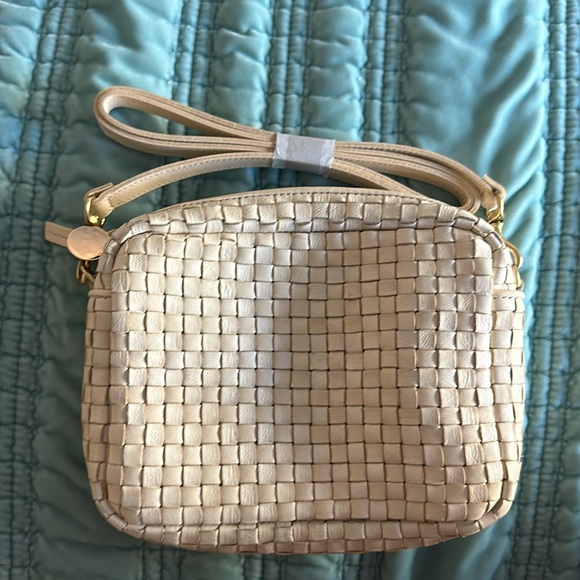 Clare V Handbags - Clare V Woven Crossbody Bag in Beige